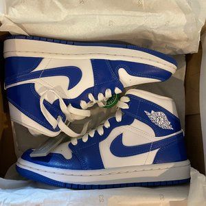 NEW Woman's Air Jordan 1 Mid "Kentucky Blue"